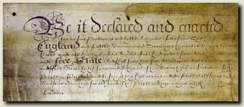 Image of declaration