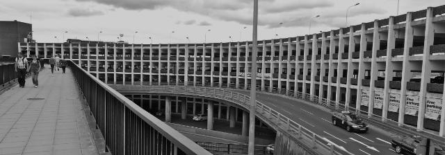 footbridge over motorway junction, Newcastle city centre